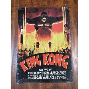 Vintage 2004 10.5 x 15.5” Metal Sign of 1933 King Kong Fay Wray Movie Poster New